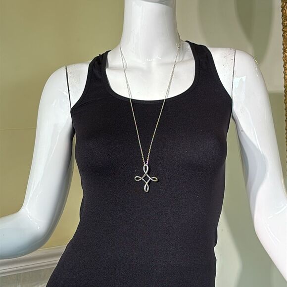 Tiffany & Co. Elsa Peretti Extra Large Infinity Cross 28” Chain Rare - Picture 6 of 12